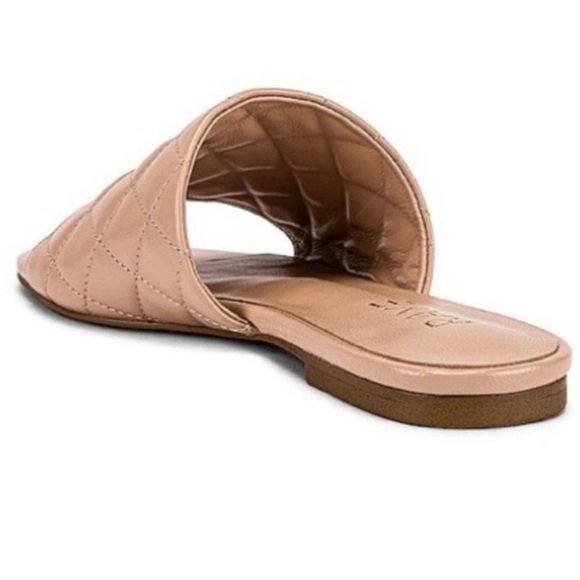 NEW RAYE REVOLVE BEIGE QUILTED SLIP-ON SANDALS - Picture 4 of 12